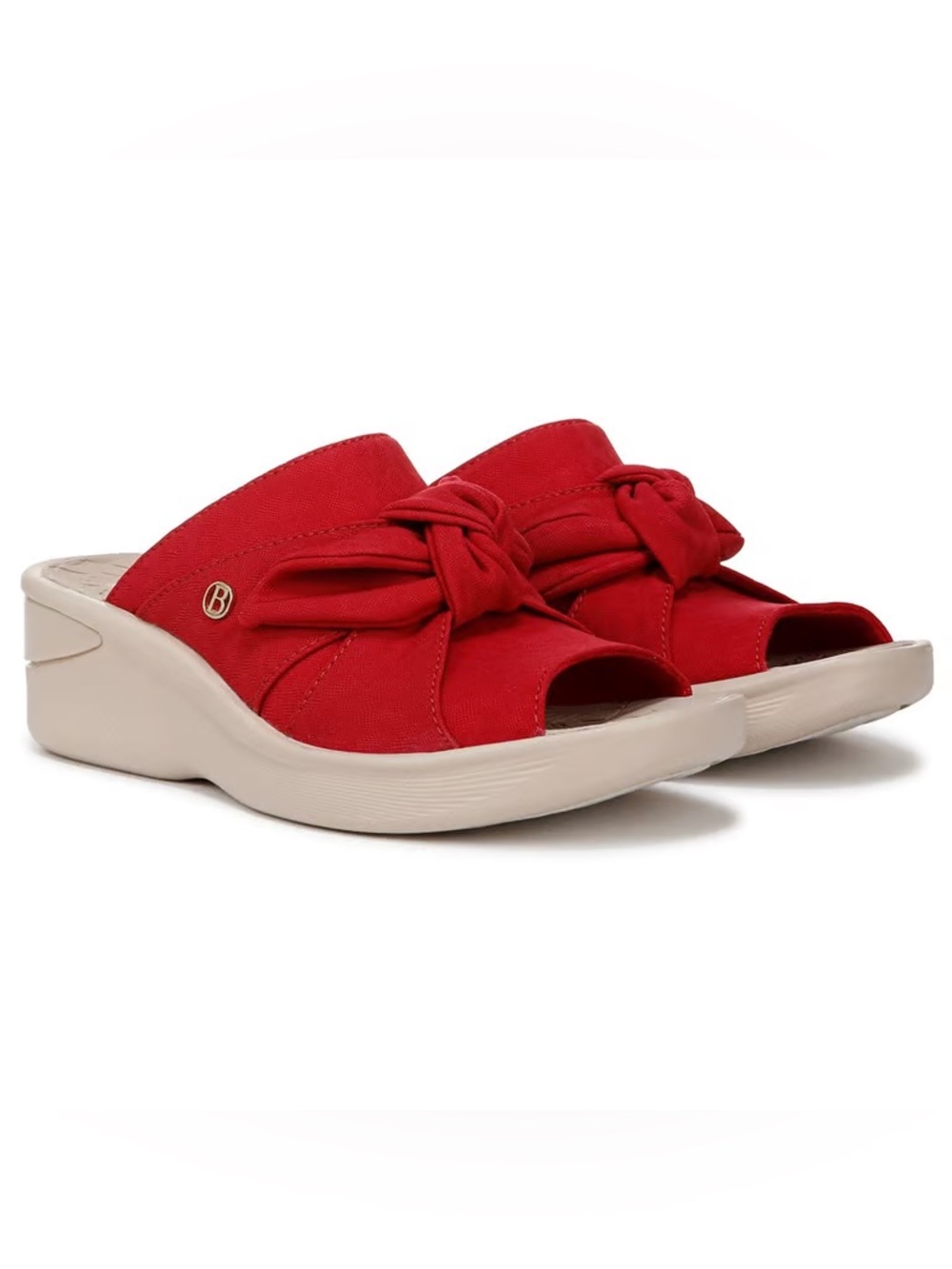 Bzees by Lifestride Fire Red Smile Slide Sandal 8M